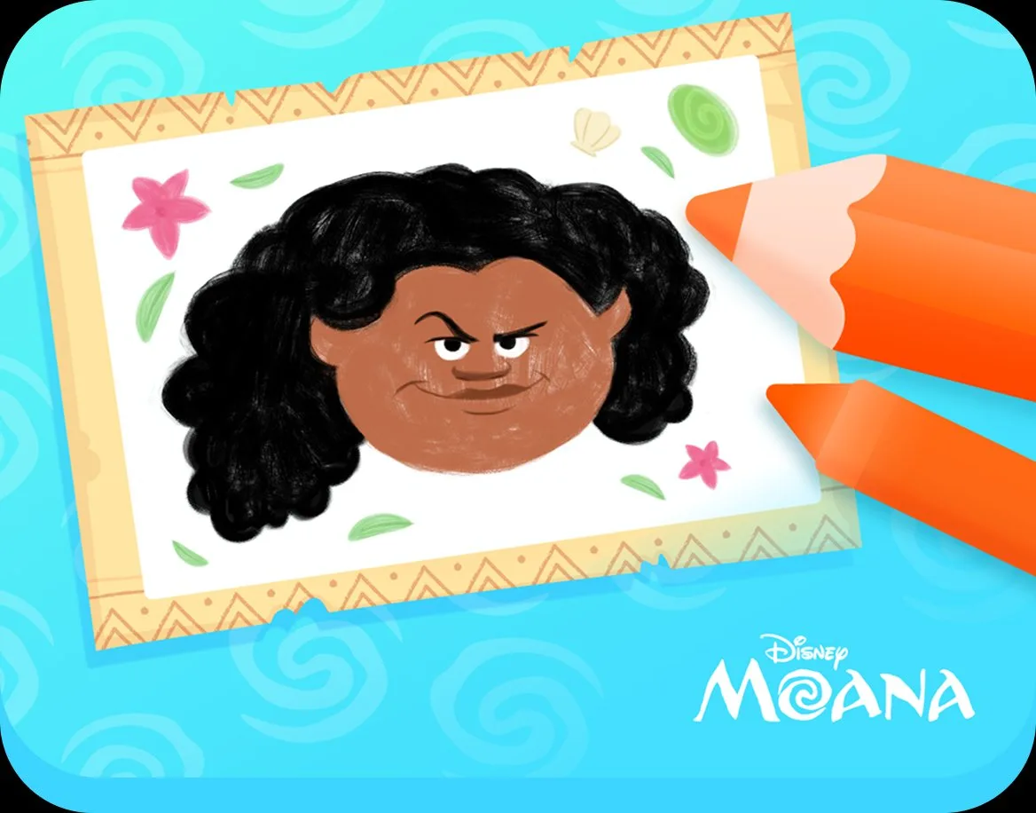 Disney Moana drawing activity — Lingokids kids' English